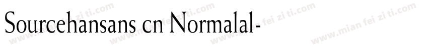 Sourcehansans cn Normalal字体转换